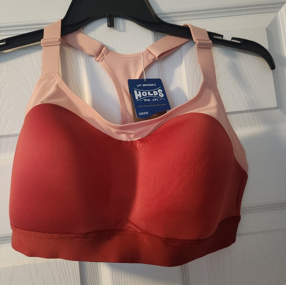 NWT Brooks high support sports bra-size 36DD maroon color